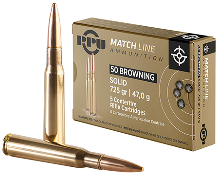 PPU PPM50       50BMG MATCH 725 FMJ           5/20