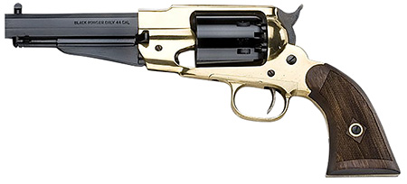 Pietta PF58BR44512 1858 Remington Brass Sheriff 44 Cal 6rd 5.50" Blued Oct-img-1