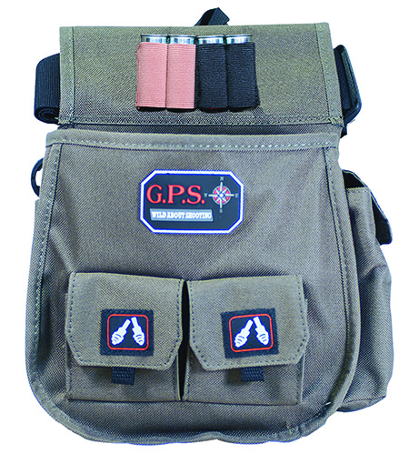 GPS Bags 1093CSP Deluxe Double Shotshell Pouch Olive Polyester Waist Mount-img-1