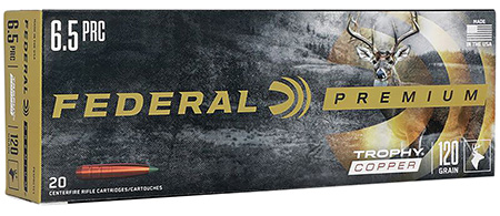 Federal P65PRCTC1 Premium 6.5 PRC 120 gr Trophy Copper 20 Per Box/ 10 Case-img-1