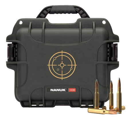NANUK 908AMMO1   NANUK CASE W/WHT TARGET LOGO BLK