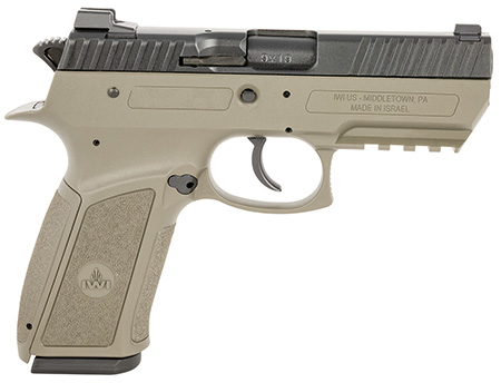 IWI JERICHO 941 ENHANCED Mid-Size Polymer Frame Pistol 9mm Luger 3.8" Barrel (2x)16RD Mag OD Green