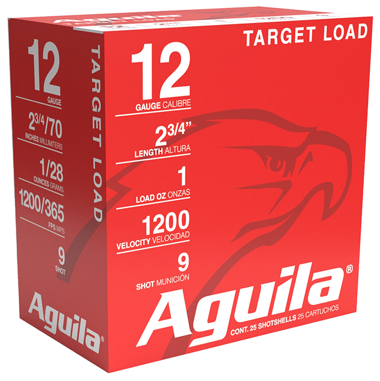 Aguila 12ga Target 2-3/4 1oz 1200fps #9 25/RD