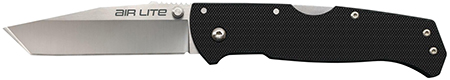 Cold Steel Air Lite Lockback Knife Tanto Black G-10 (3.5" Satin)