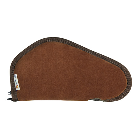 Suede Handgun Case Brown Lockable 11"