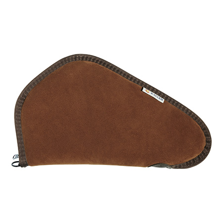 Suede Handgun Case Brown Lockable 13"