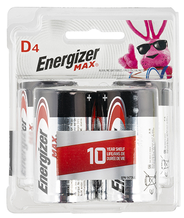 ENERGIZER E95BP-4    MAX D-4