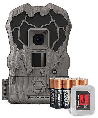 STEALTH CAM QV18K 18MP 18 IR W/DISTRESSED FINISH BATTERIES &16 GB SD