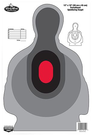 DIRTY BIRD 12" X 18" TRANSITIONAL SILHOUETTE TARGET - 8-PK