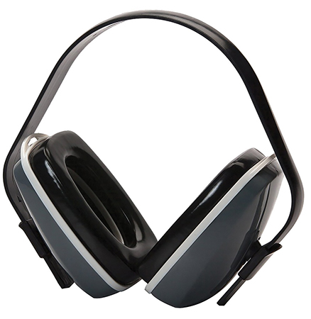 Pyramex Ear Muffs 22dB-Over the head Grey Soft Foam packaged - Grey