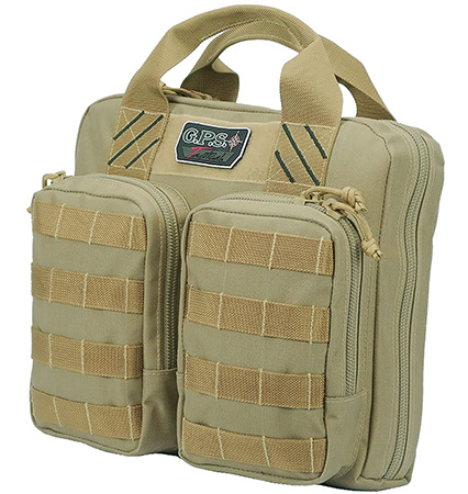 GPS T1411PCT    TACTICAL DBL PISTOL CASE       TAN