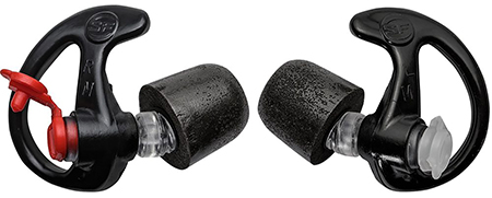 SUREFIRE COMPLY FOAM TIPS FILTERED EARPLUGS MED 1 PAIR BLACK