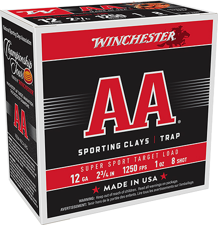 AA 12 GAUGE 2-3/4'' 1oz #8 SHOT SHOTGUN AMMO