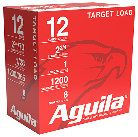 Aguila 12ga Target 2-3/4 1oz 1200fps #8 25/RD