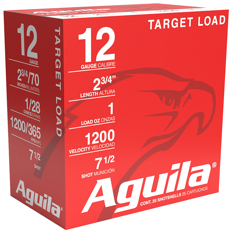 Aguila 12ga Target 2-3/4 1oz 1200fps #7.5 25/RD