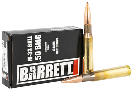 Barrett 14671 Rifle Match Grade 50 BMG 661 gr M33 Ball 10 Per Box/ 25 Case-img-1