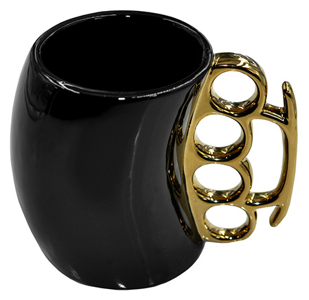 CAMP CBG-M-1026   MUG BRASS KNUCKLE BLK & GOLD