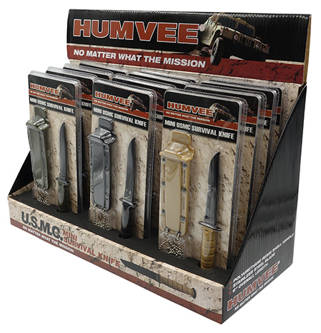 CAMP HMV-DB-USMC  HUMVEE COMBAT NECK KNIFE 12PK