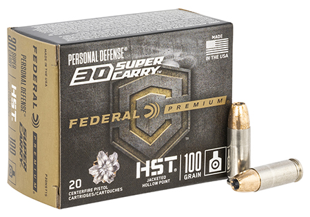 FEDERAL 30 SUPER CARRY 100GR HST JHP AMMO 20RD