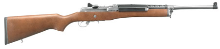 RUGER MINI-14 RANCH RIFLE 5.56 18.5" STS HARD WD STK 5RD