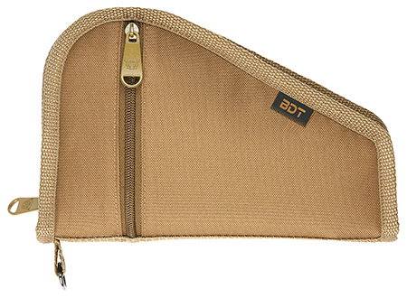 BULLDOG DELUXE PISTOL CASE W/ POCKET AND SLEEVE - TAN (12"X6")  (20 PER CASE)