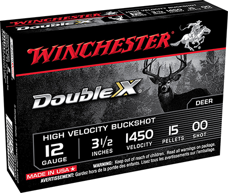 WIN DBLX 12GA 3.5" 00BK 15PLT 5/250