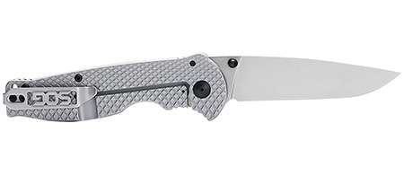 SOG FLASH FL 3.4" DROP POINT PLAIN SILVER FLASH FL, PRESENTATION BOX