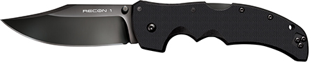Cold Steel Recon 1 Clip Point Lockback Knife G-10 (4" Black)