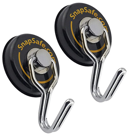SNAPSAFE 75914      ROUND MAGNET SWIV HOOKS  65LBS