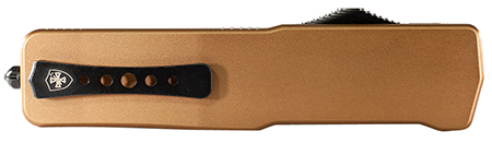 ~Templar OTF Small Premium annodized bronze Black 3" Plain Black Tanto Aluminum frame.