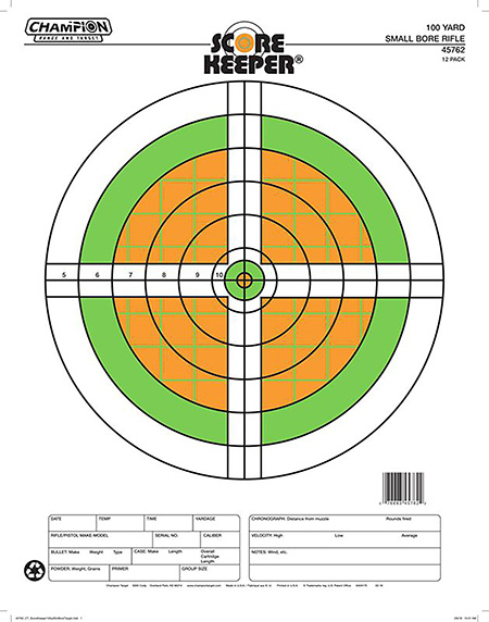 CHAMP 45762      100YD SMBORE RFL FLOURESCENT 12PK