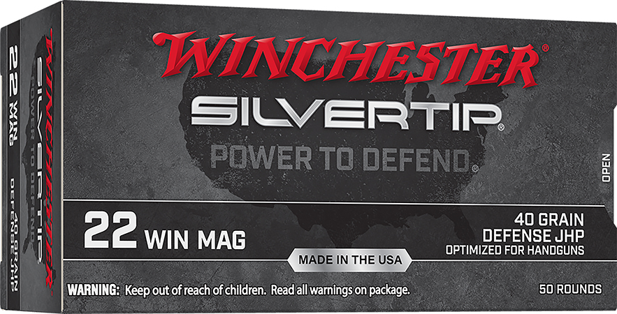 ~22 WMR SILVERTIP 40 GR JHP SILVERTIP RD/Box 50-RD/CASE 1000-BX/CASE 20 CASE PER PALLET 0
