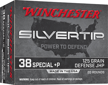 ~38 SPL +P SILVERTIP 125 GR JHP SILVERTIP RD/Box 20-RD/CASE 200-BX/CASE 10 CASE PER PALLET 288