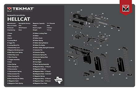 TEKMAT PISTOL MAT SPRNGFLD HELLCAT