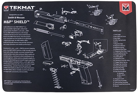 TEKMAT PISTOL MAT S&W M&P SHIELD BLK