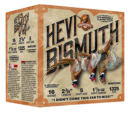 HEVI-SHOT HEVI BISMUTH UPLAND 16 GA 2.75IN 1.125OZ 5 SHOT - 25RD