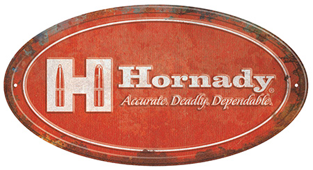 HORN 99144   HORNADY OVAL RUSTIC TIN SIGN
