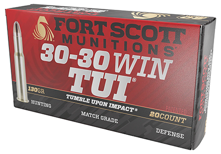 FORT SCOTT MUNITIONS LEAD FREE RIFLE AMO 30-30 WIN 130GR TUI BRASS CASE 20-RD ( 10 BOXES PER CASE )