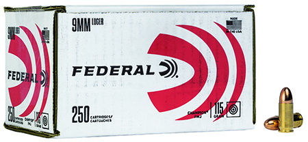 FED CHAMP 9MM 115GR FMJ 250/1000