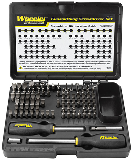 Wheeler 4001008 Pro Gunsmithing Screwdriver Set Black 89 Pieces-img-1
