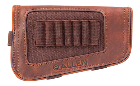 Allen 8517 New Castle Buttstock Cartridge Carrier Brown Leather 7rd Capaci-img-1