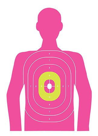 EZ AIM 12X18 PAPER TGT THE PINK SILHOUETTE