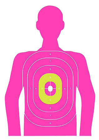 EZ AIM 23X35 PAPER TGT THE PINK SILHOUETTE