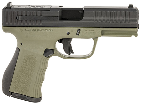 FMK MACH 9 9MM 4in BBL 804 TRIGG 1 14RD MAG OR SLIDE - OD GREEN