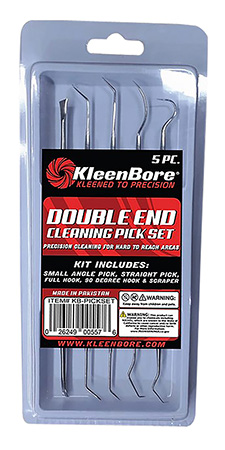 KleenBore Stainless Steel Double Ended Gun Pick Tool Set