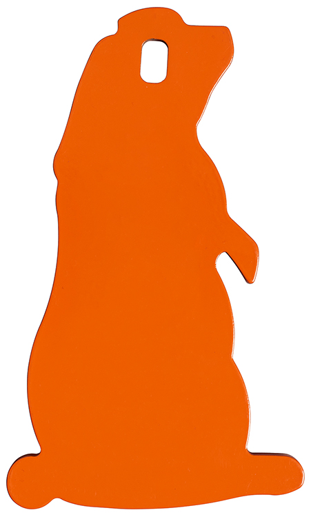 Impact Steel Prairie Dog Target Rimfire Orange Sticker