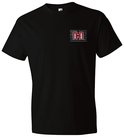 HDESIGN 30763  HORNADY POW BLU LIN TSHIRT LG BLK