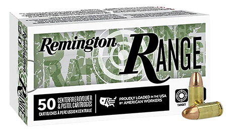 REMINGTON 9MM LUGER 115GR FMJ RANGE HANDGUN AMMO 50RD