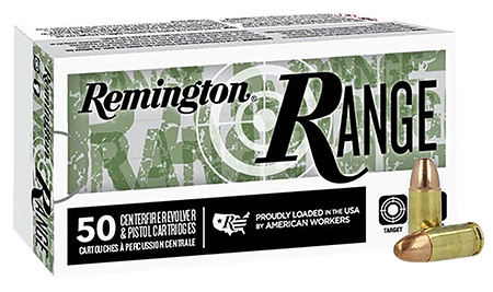 REMINGTON 9MM LUGER 124GR FMJ RANGE HANDGUN AMMO 50RD