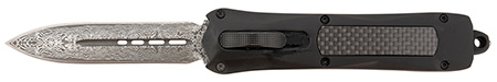 SRK A163-B-DD  DAGGER OTF BLK GRP DAMASCUS